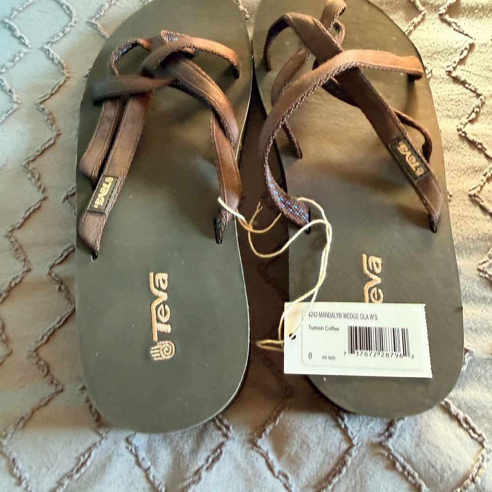 Teva Dark Brown Leather Sandals
